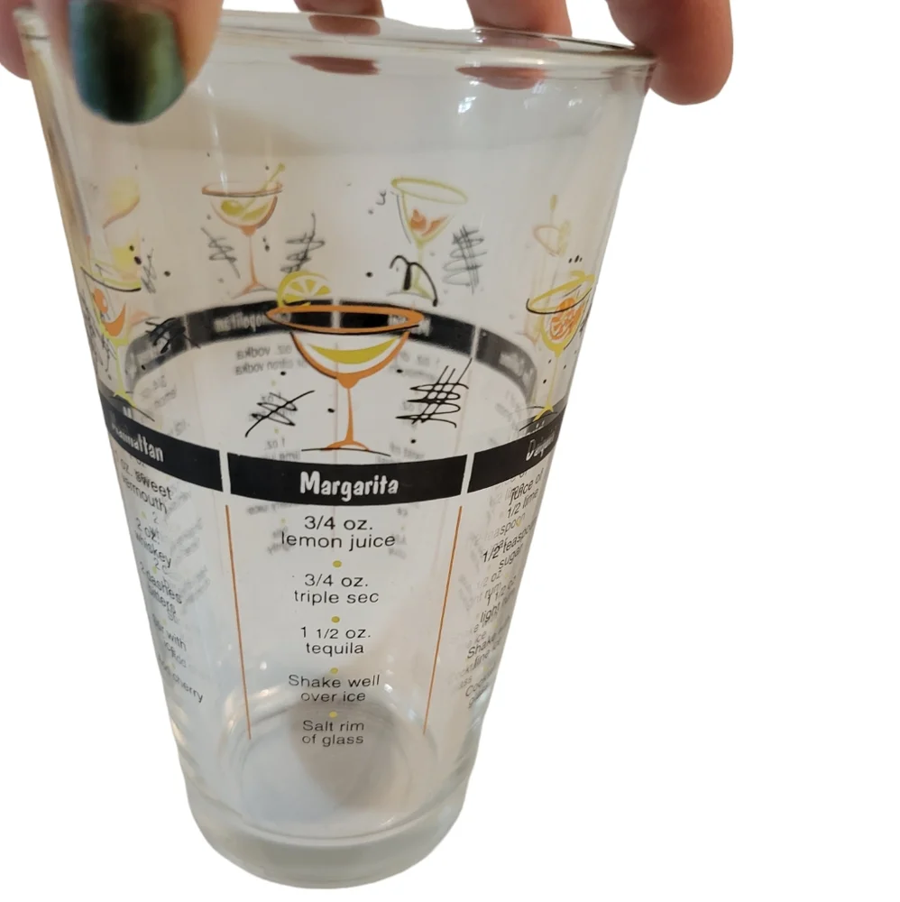 Libbey Cocktail Recipe Shaker Glass